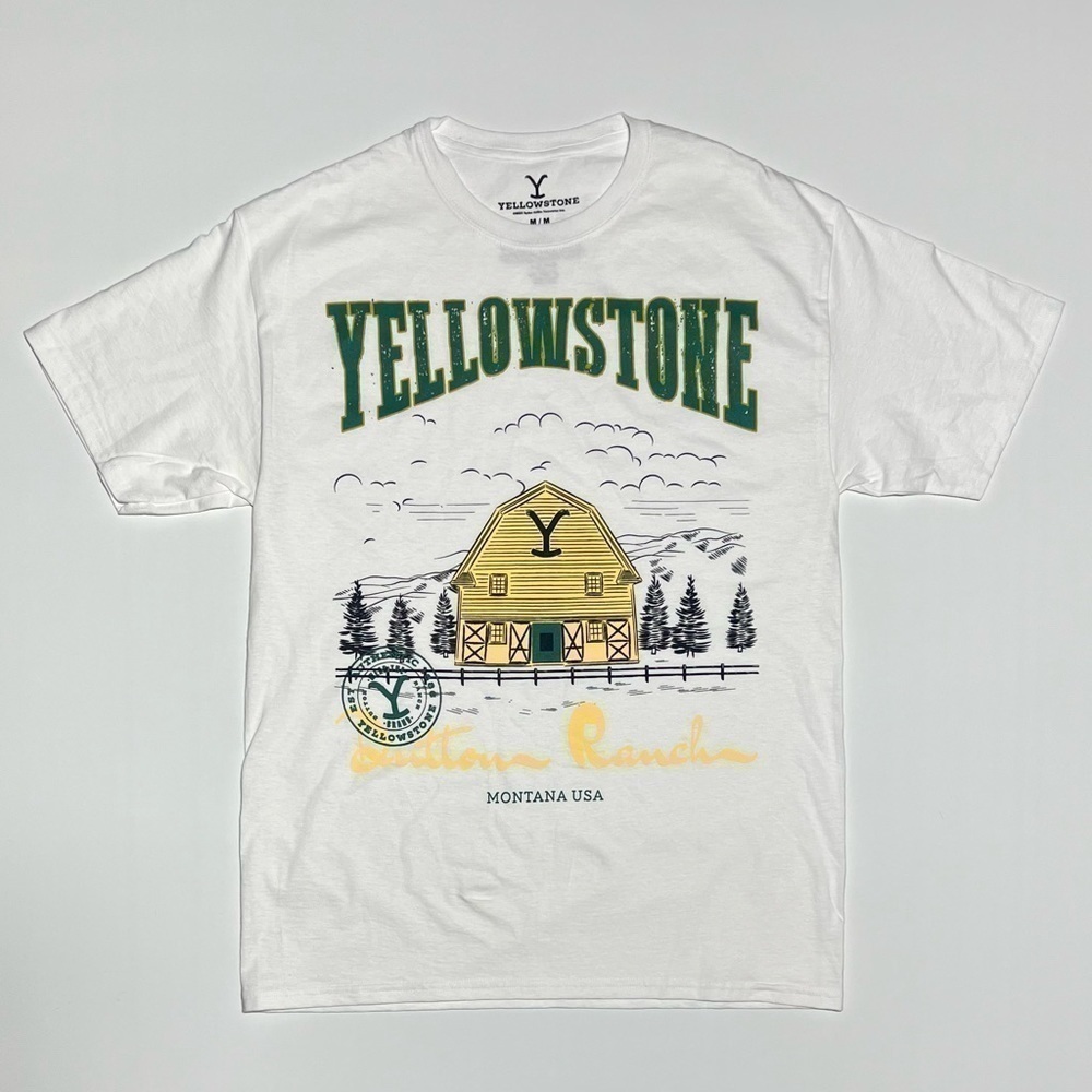 PARAMOUNT Network's Yellowstone Dutton Ranch T-Shirt White Size Medium